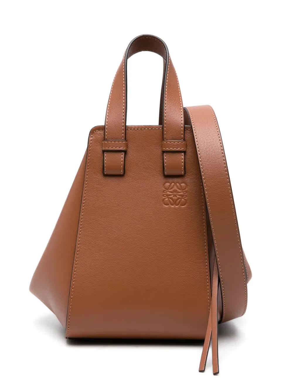 Compact Hammock leather tote bag