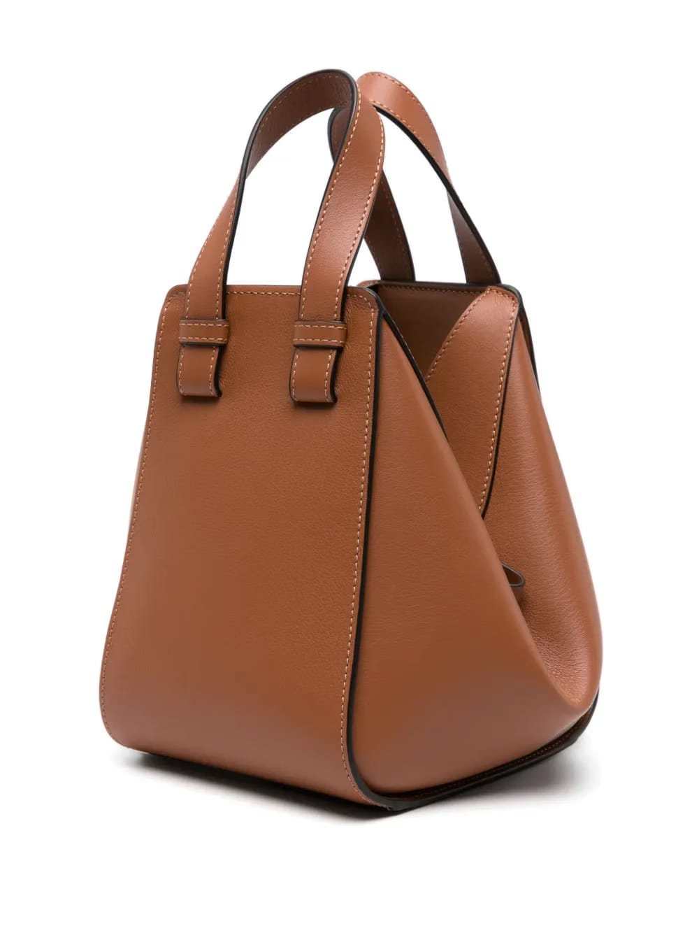 Compact Hammock leather tote bag