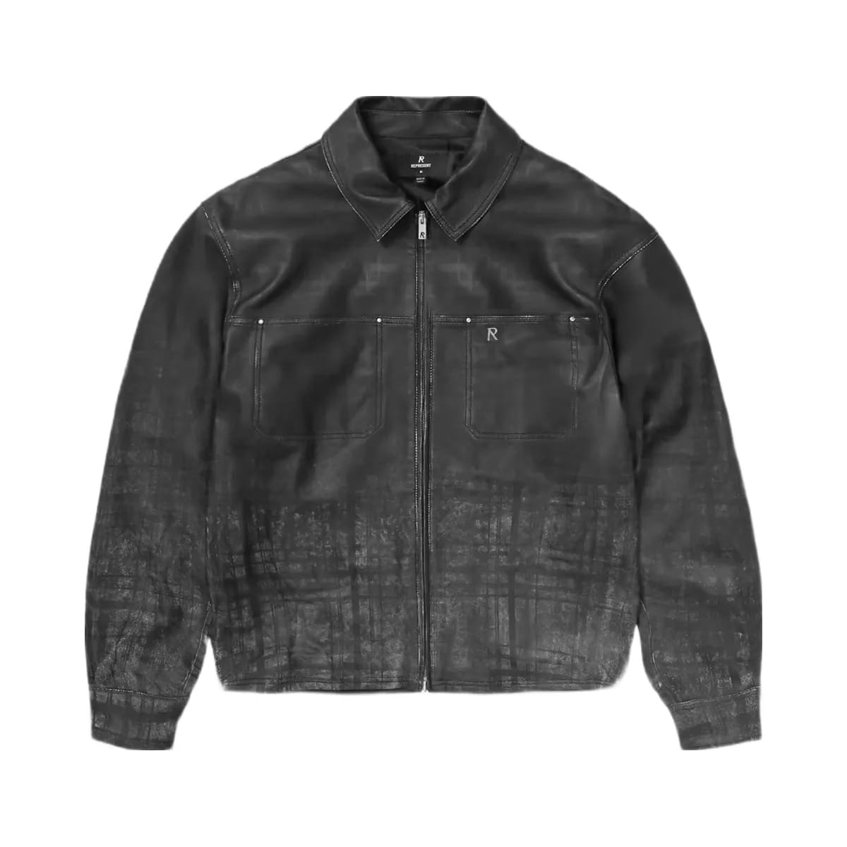 Represent Rodeo Leather Jacket Jet Black