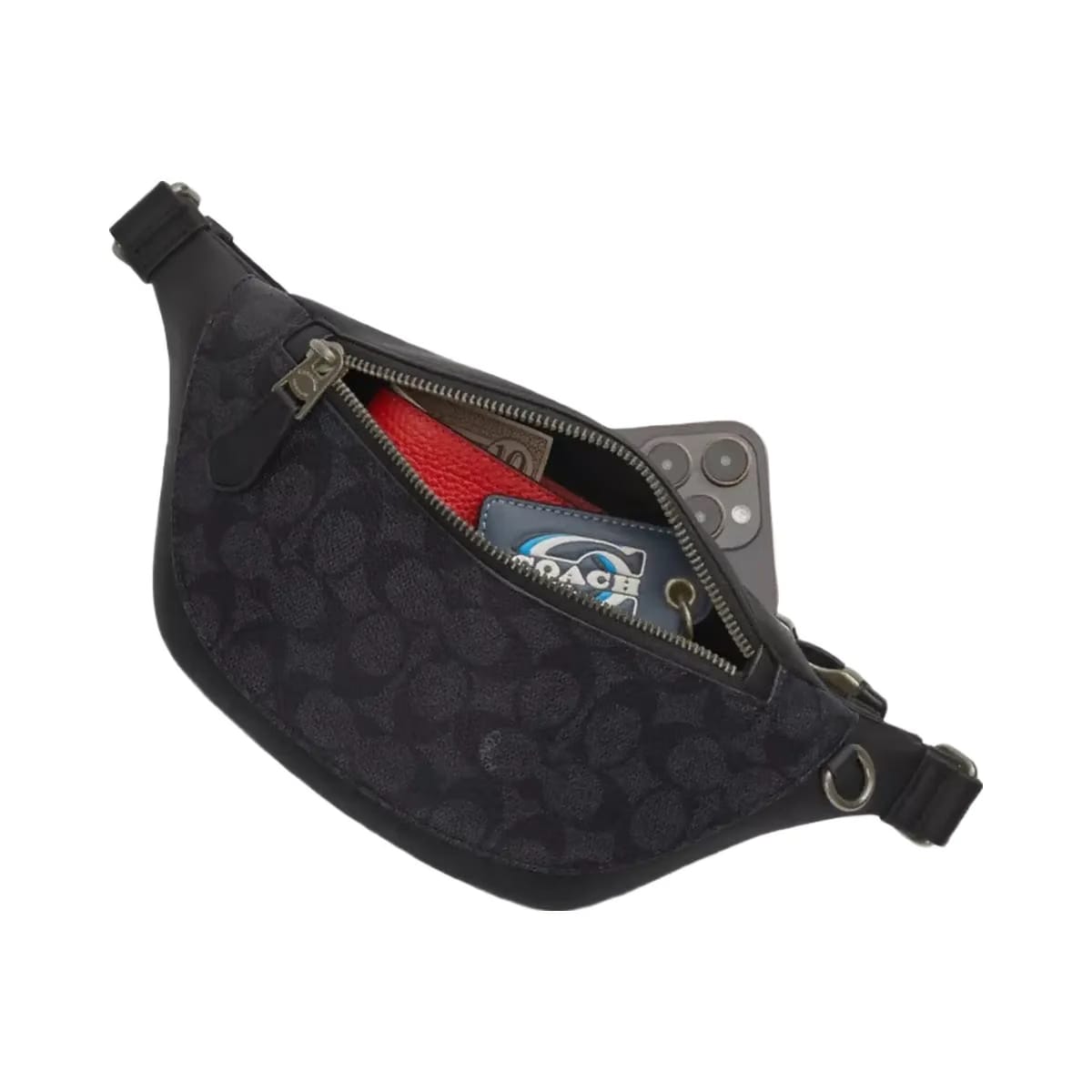 Coach Warren Mini Belt Bag in Gunmetal Tan