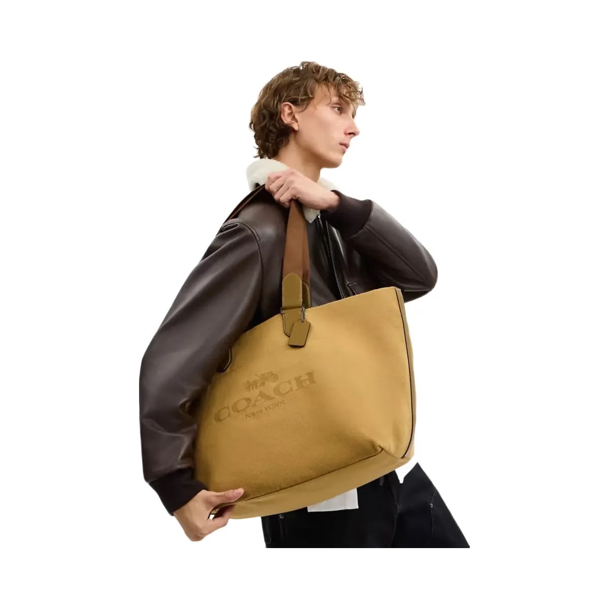 Coach Tour Tote Bag in Gunmetal Trench Multi