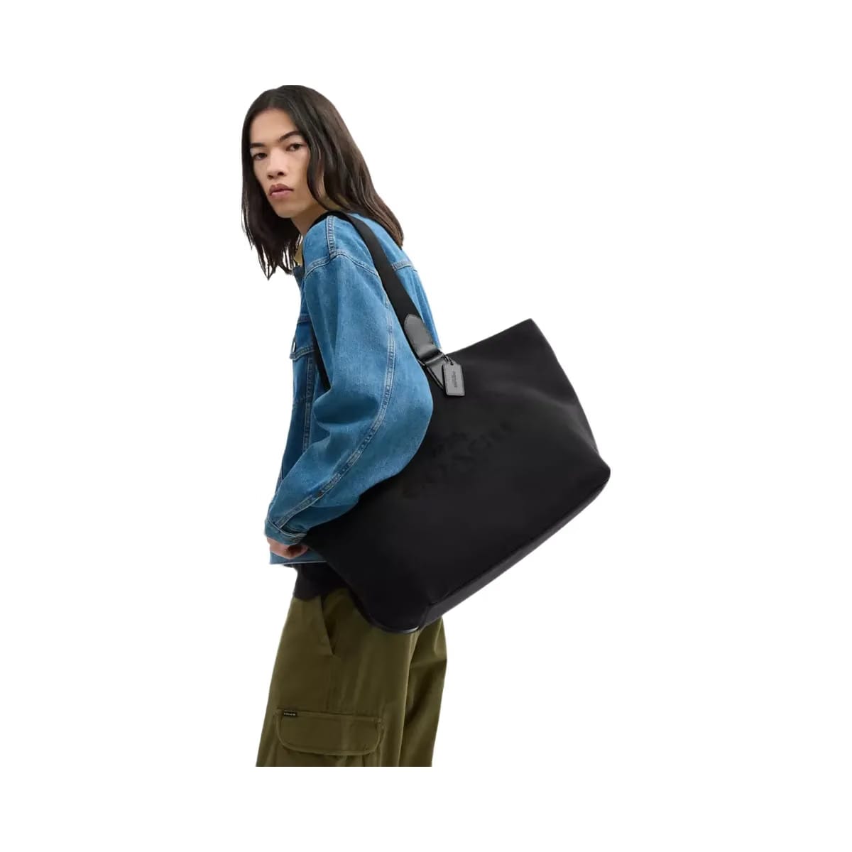 Coach Tour Tote Bag in Gunmetal Black Multi