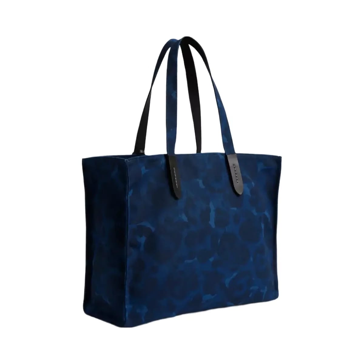 Coach Tote With Camo Print And Rexy in Deep Blue Multi