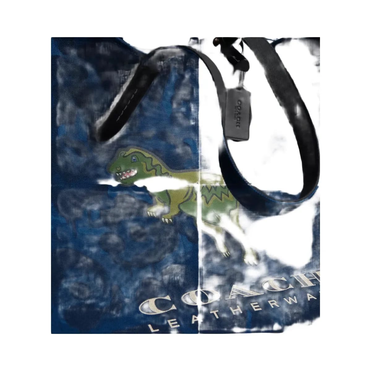 Coach Tote With Camo Print And Rexy in Deep Blue Multi