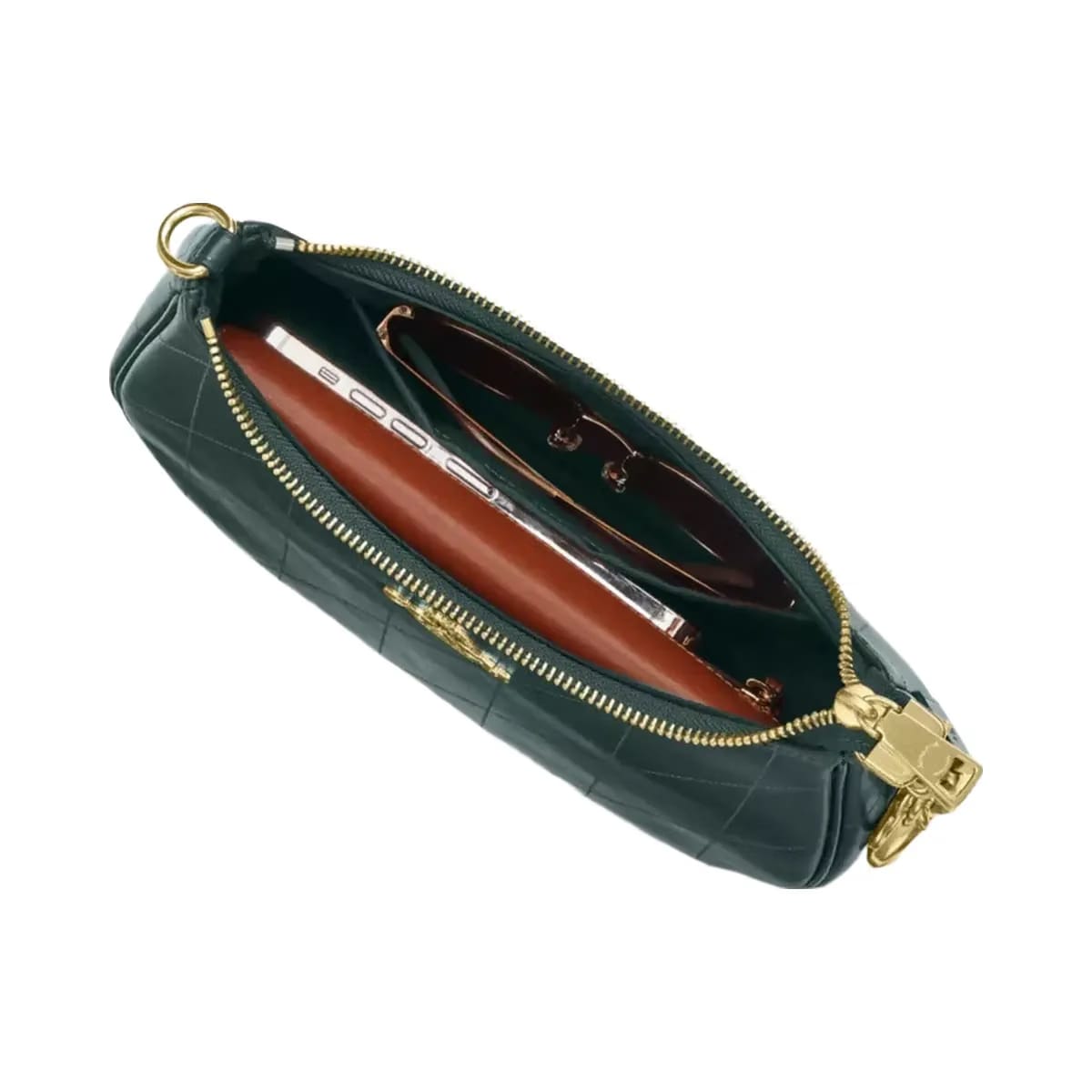 Coach Teri Shoulder Bag With Quilting in Gold Dark Teal