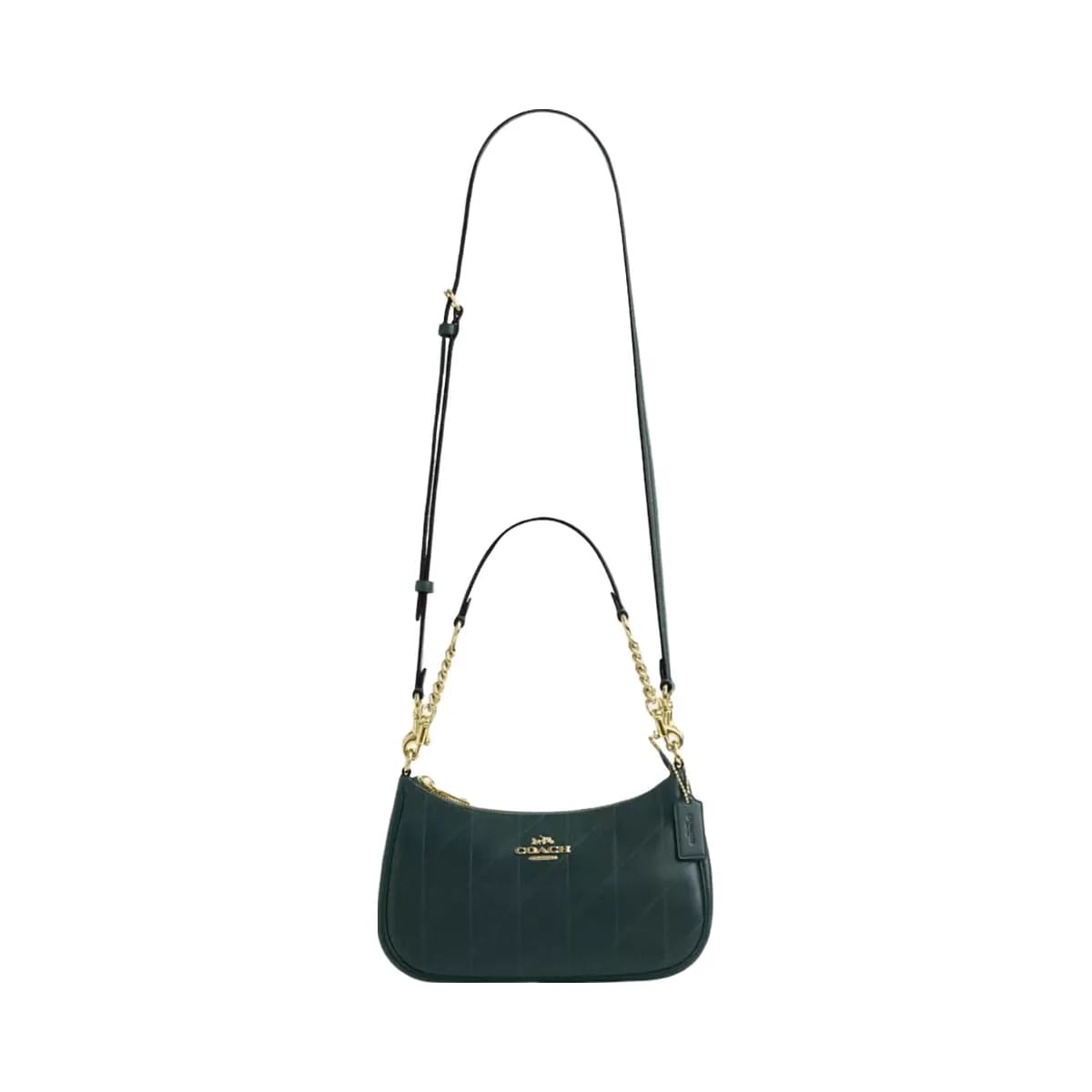 Coach Teri Shoulder Bag With Quilting in Gold Dark Teal