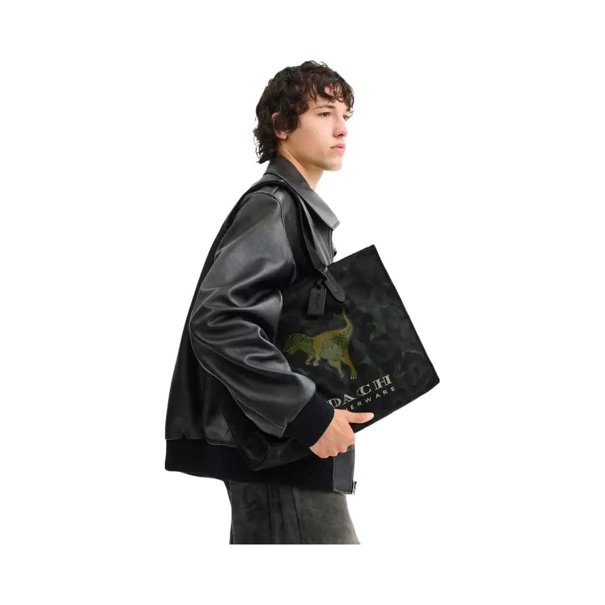 Coach Tote With Camo Print And Rexy in Army Green Multi