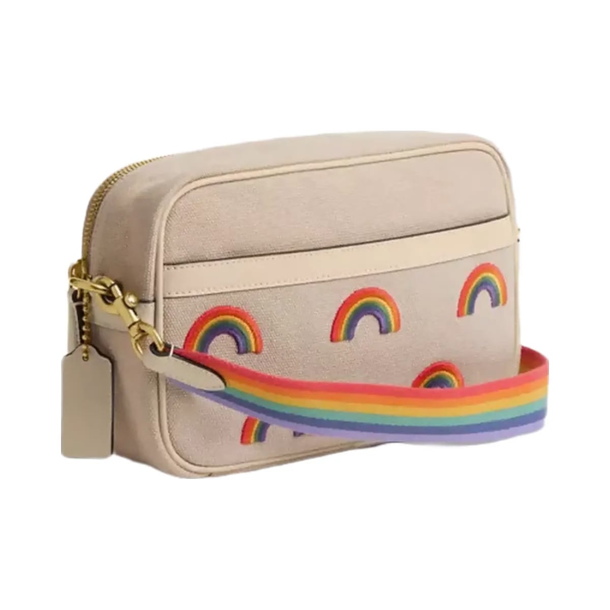 Coach Theo Camera Bag With Rainbow in Ivory Multi