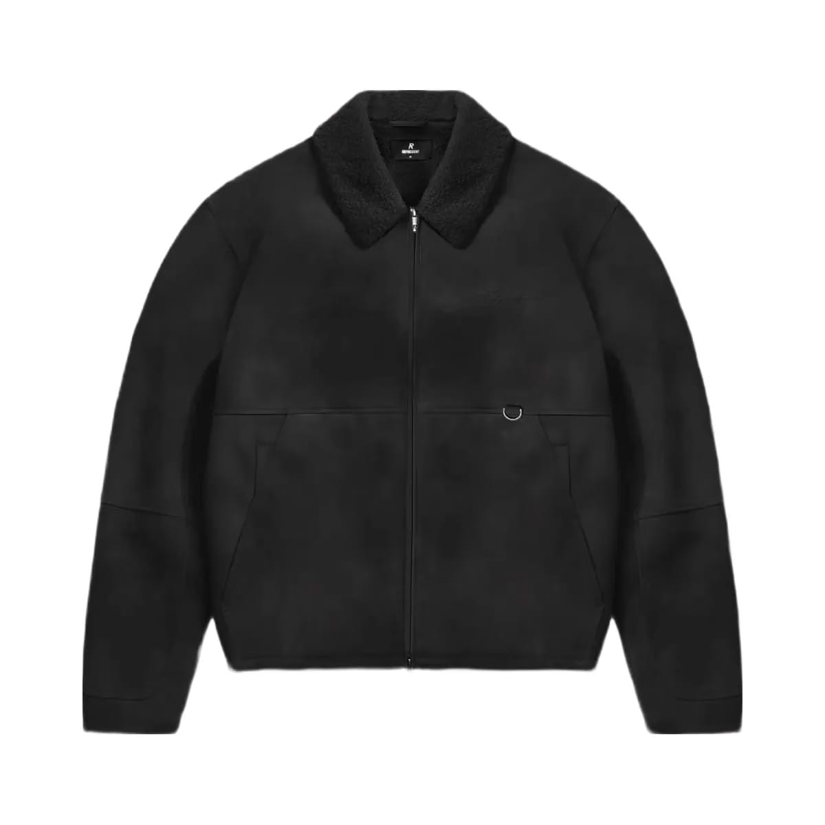 Represent Faux Shearling Jacket Jet Black