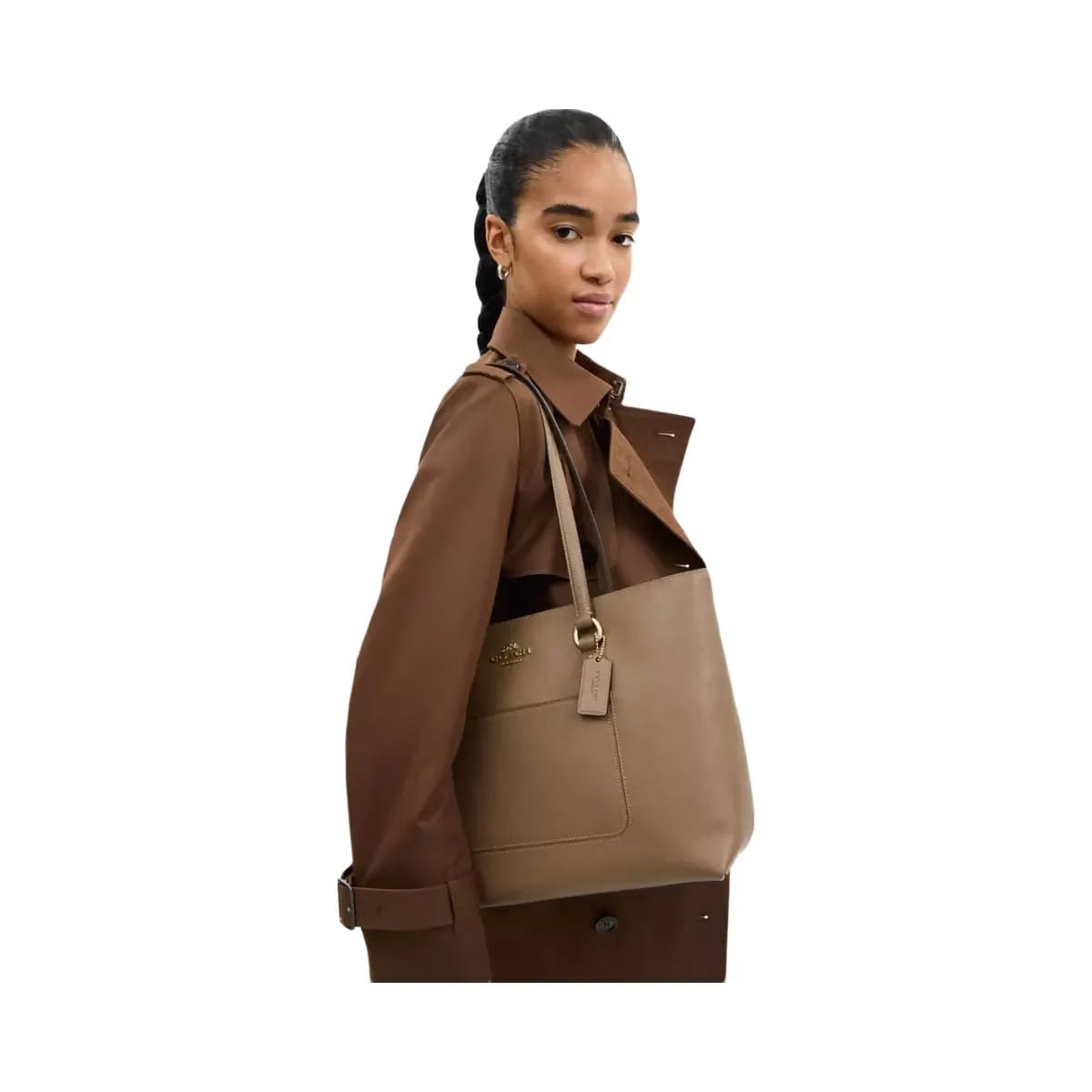 Coach Station Tote Bag in Gold Dark Stone