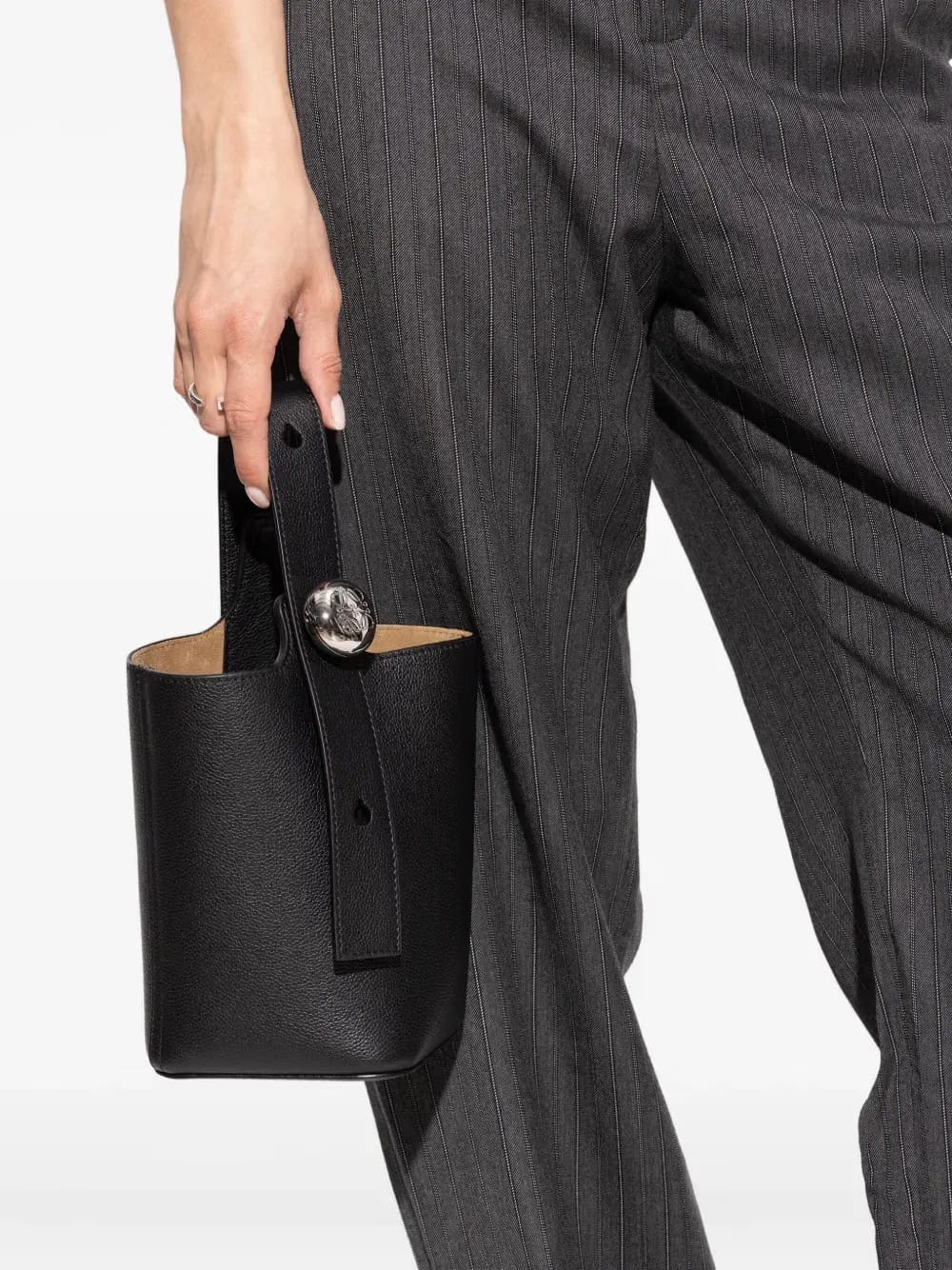 leather top-handle mini bag