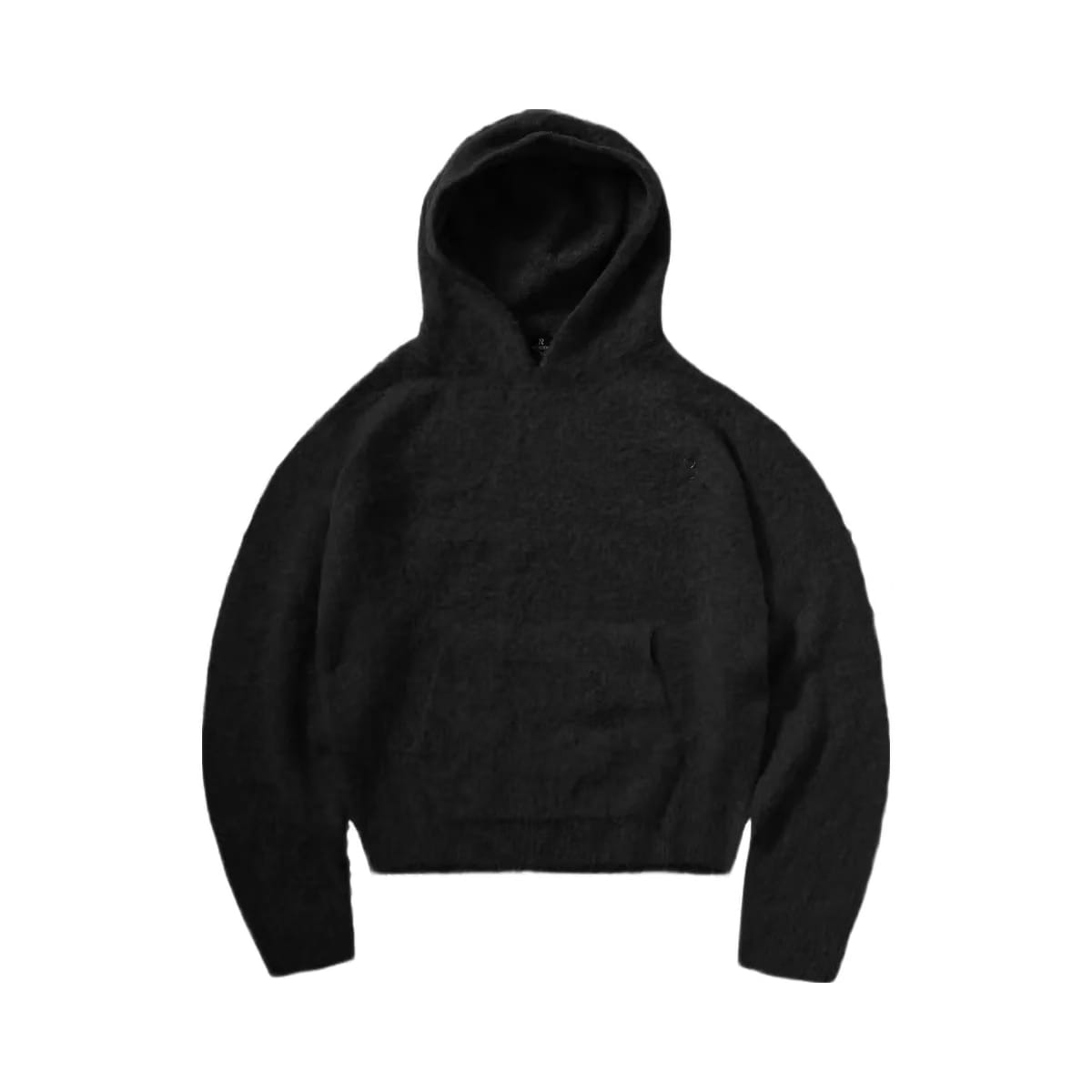 Represent Textured Borg Hoodie Jet Black