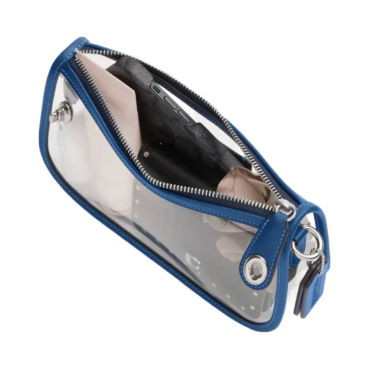 Coach Stadium Swinger Bag in Silver True Blue