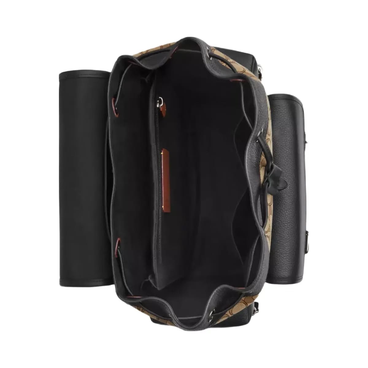 Coach Sprint Backpack In Signature Jacquard in Gunmetal Tan Black