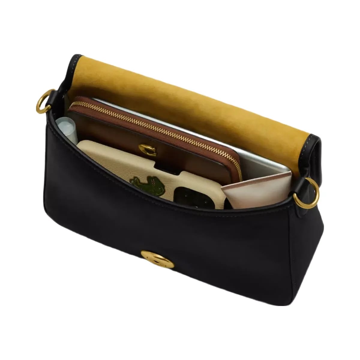 Coach Soft Tabby Shoulder Bag in Brass Ivory