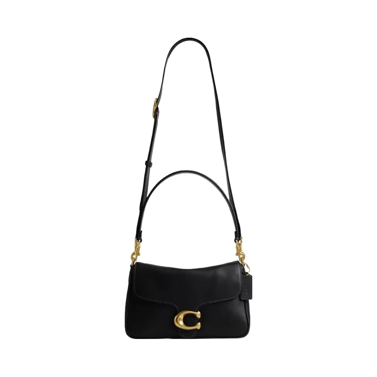 Coach Soft Tabby Shoulder Bag in Brass Black