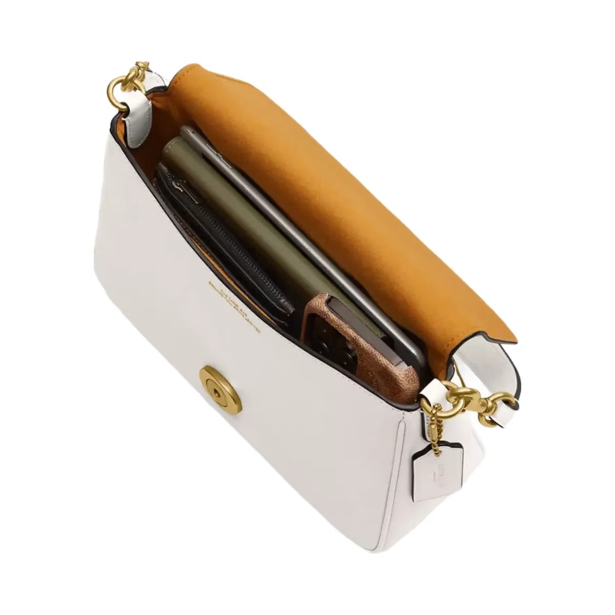 Coach Soft Tabby Shoulder Bag in Brass Chalk