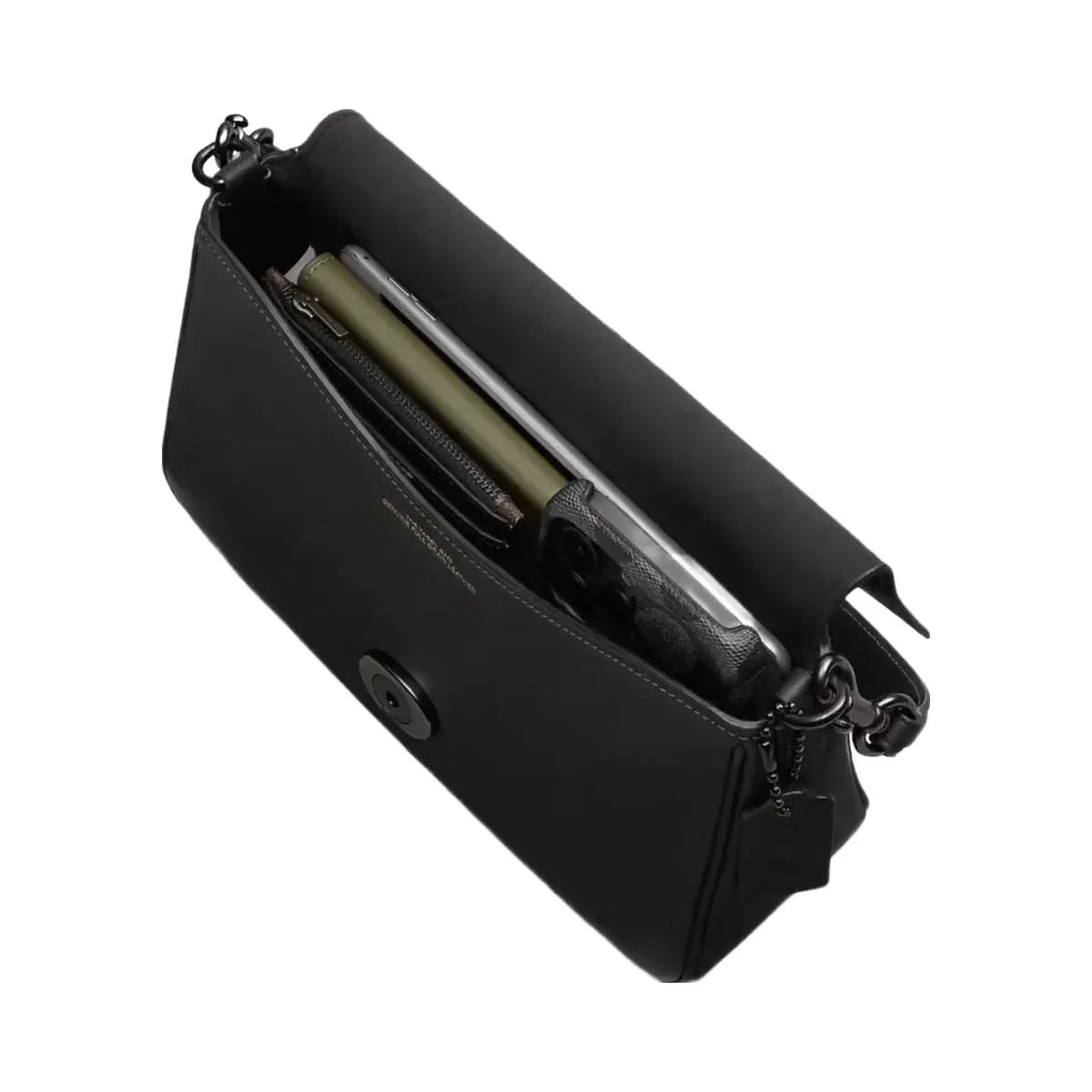 Coach Soft Tabby Shoulder Bag in Pewter Black
