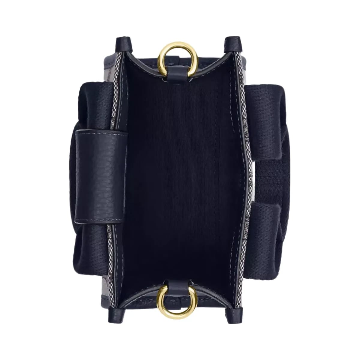 Coach Smith Mini Tote Bag In Signature Jacquard in Gold Navy Midnight Navy