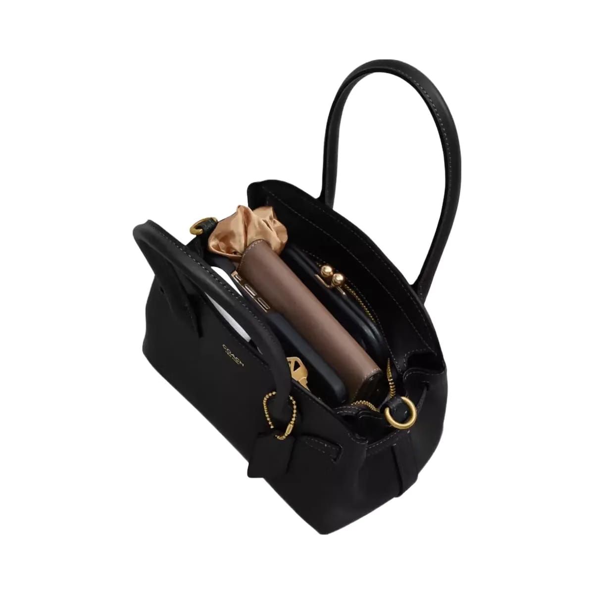 Coach Soft Empire Carryall Bag 21 in Brass Black