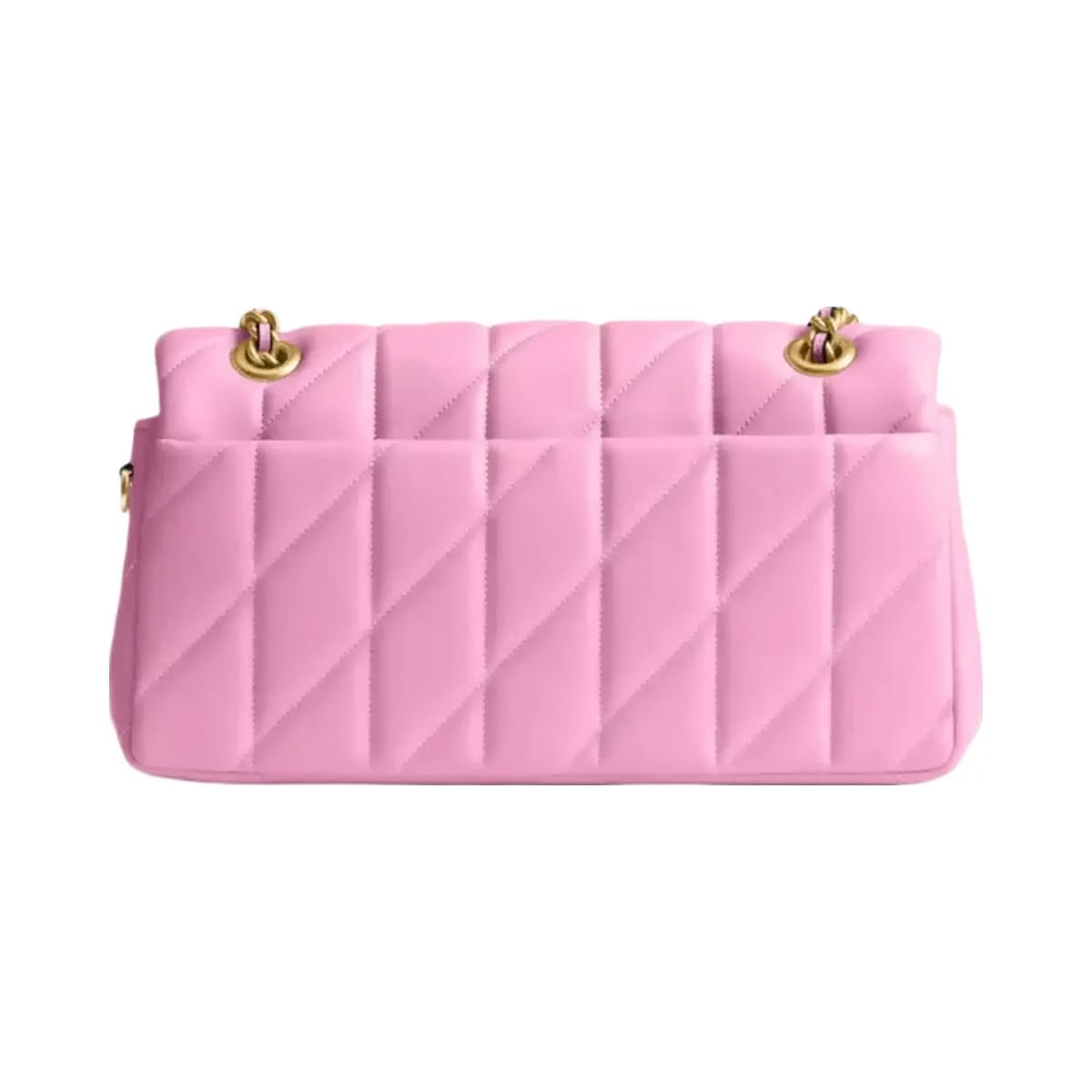 Coach Tabby Shoulder Bag 26 With Pillow Quilting in Brass Flower Pink