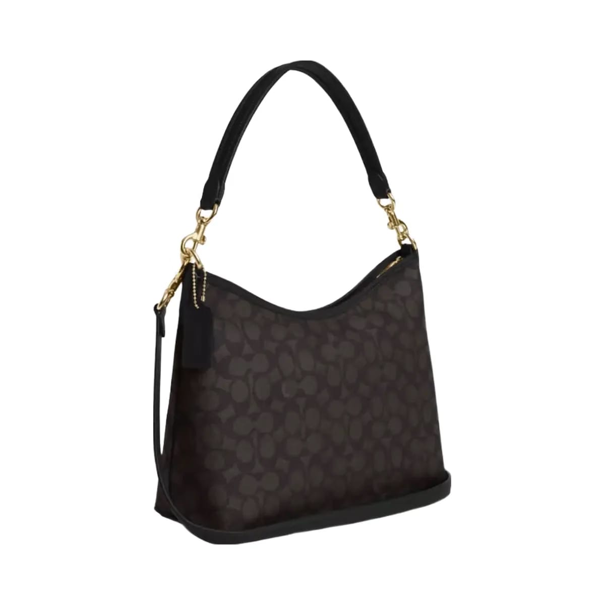 Coach Laurel Shoulder Bag In Signature Canvas in Gold Walnut Black