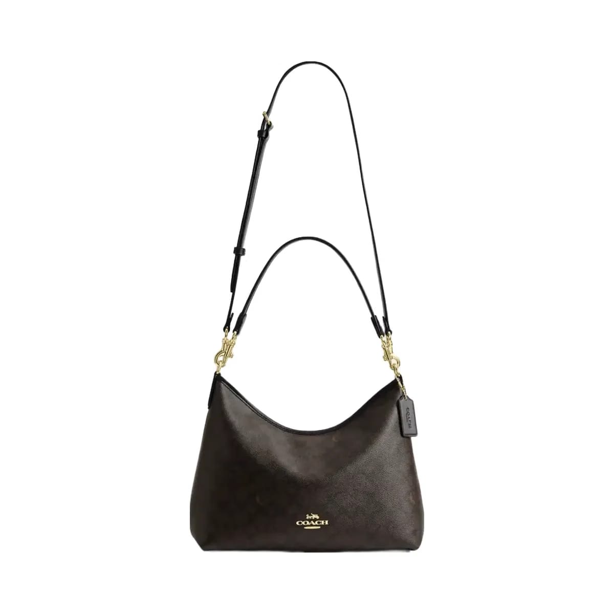 Coach Laurel Shoulder Bag In Signature Canvas in Gold Walnut Black