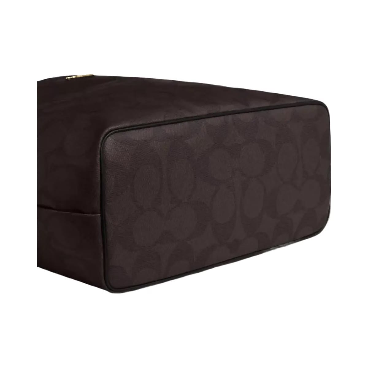Coach Large City Tote Bag In Maxi Signature Canvas in Gold Walnut Black