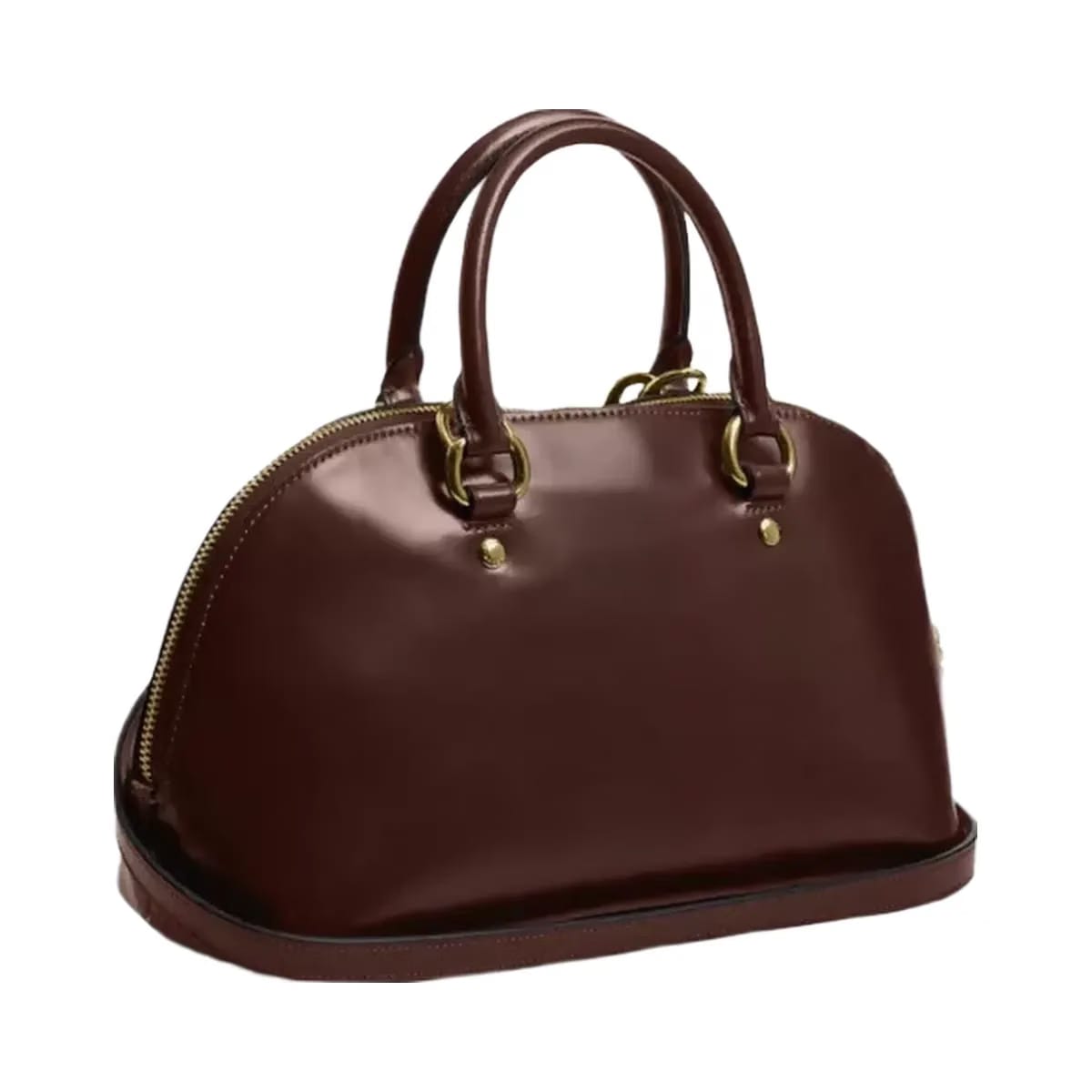 Coach Lara Satchel Bag in Gold Maple