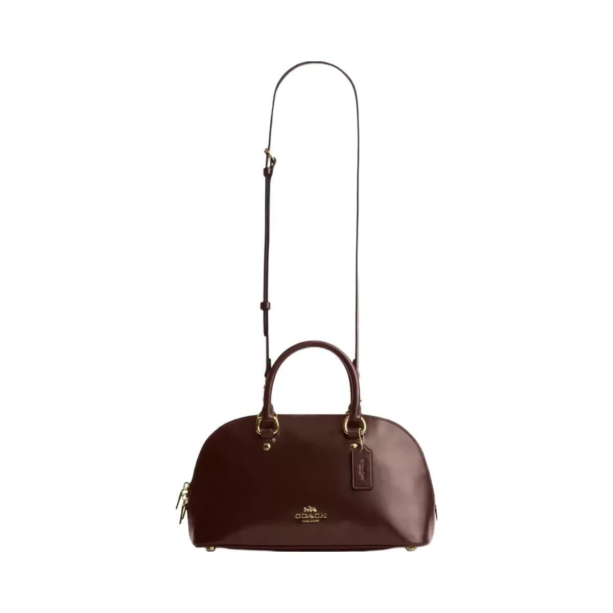 Coach Lara Satchel Bag in Gold Maple