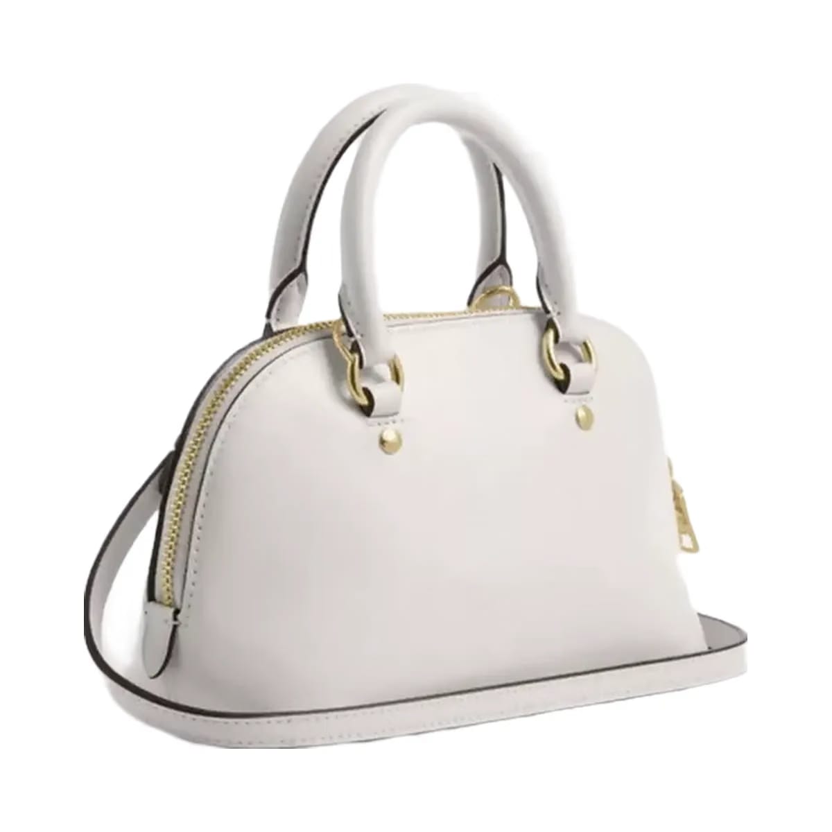 Coach Lara Mini Satchel Bag in Gold Chalk