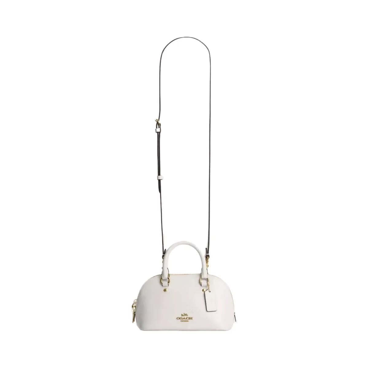 Coach Lara Mini Satchel Bag in Gold Chalk