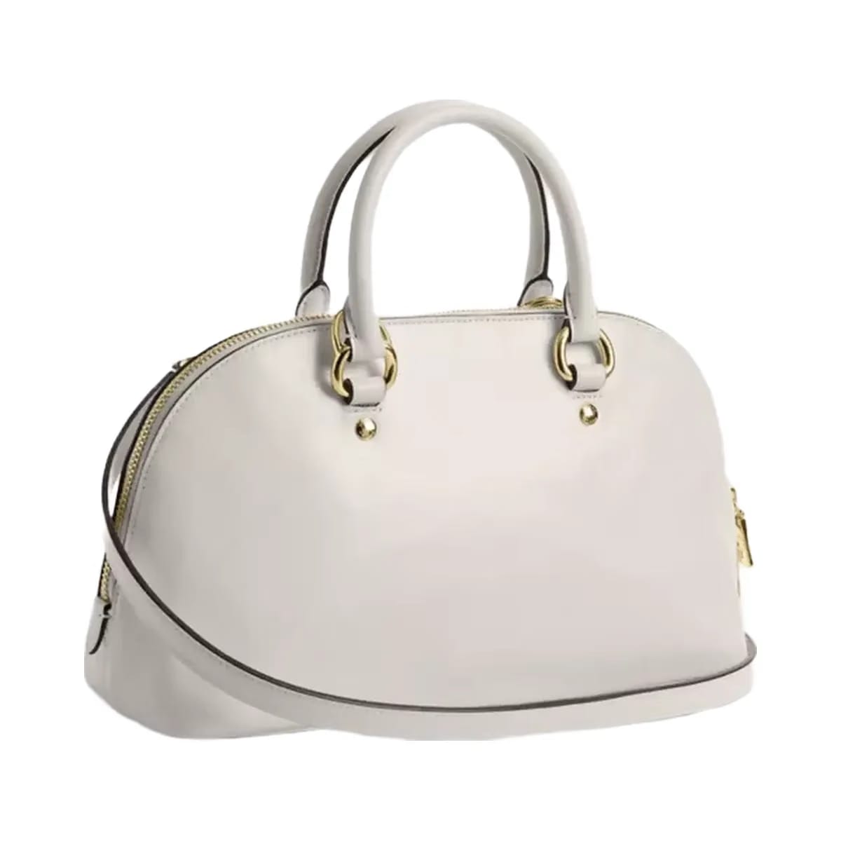 Coach Lara Satchel Bag in Gold Chalk