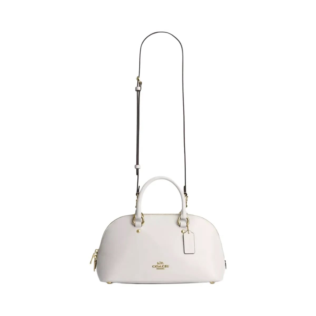 Coach Lara Satchel Bag in Gold Chalk