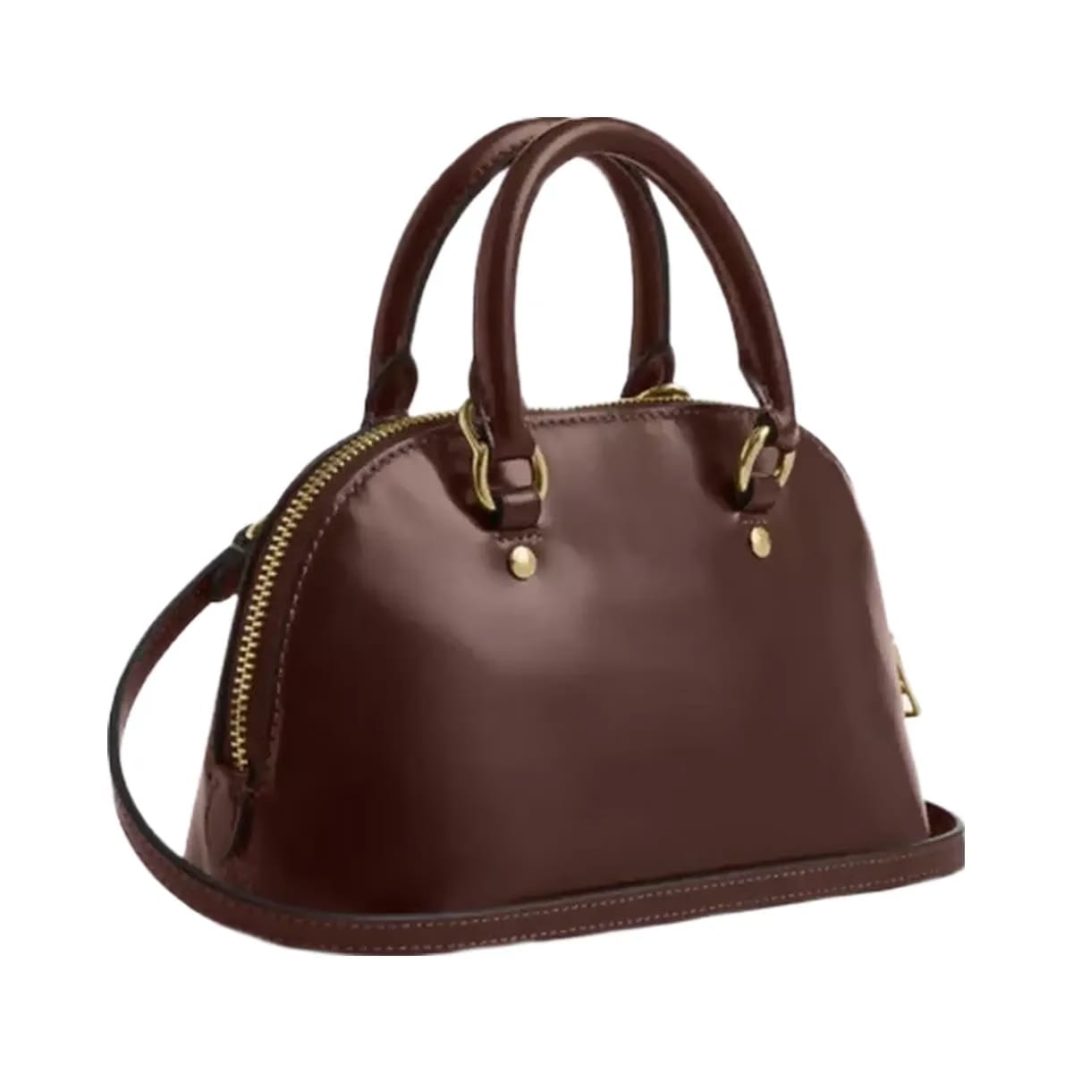 Coach Lara Mini Satchel Bag in Gold Maple
