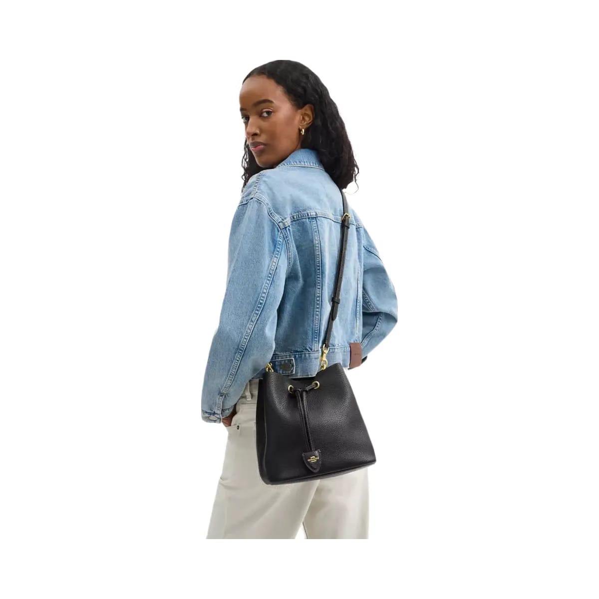 Coach Rowan Bucket Bag in Gold Black