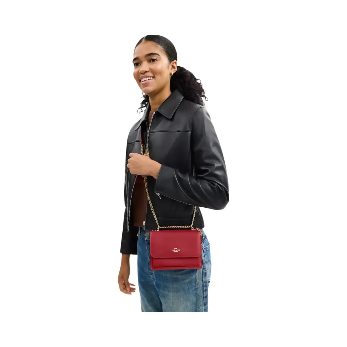 Coach Mini Klare Crossbody Bag in Gold True Red