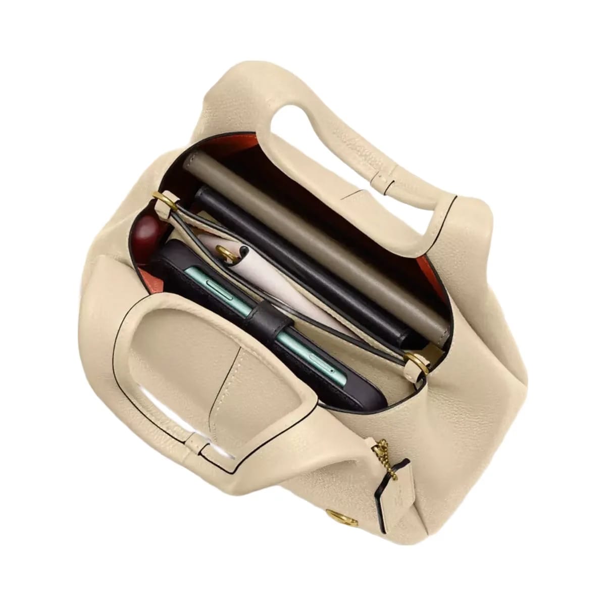 Coach Lana Shoulder Bag 23 in Brass Ivory