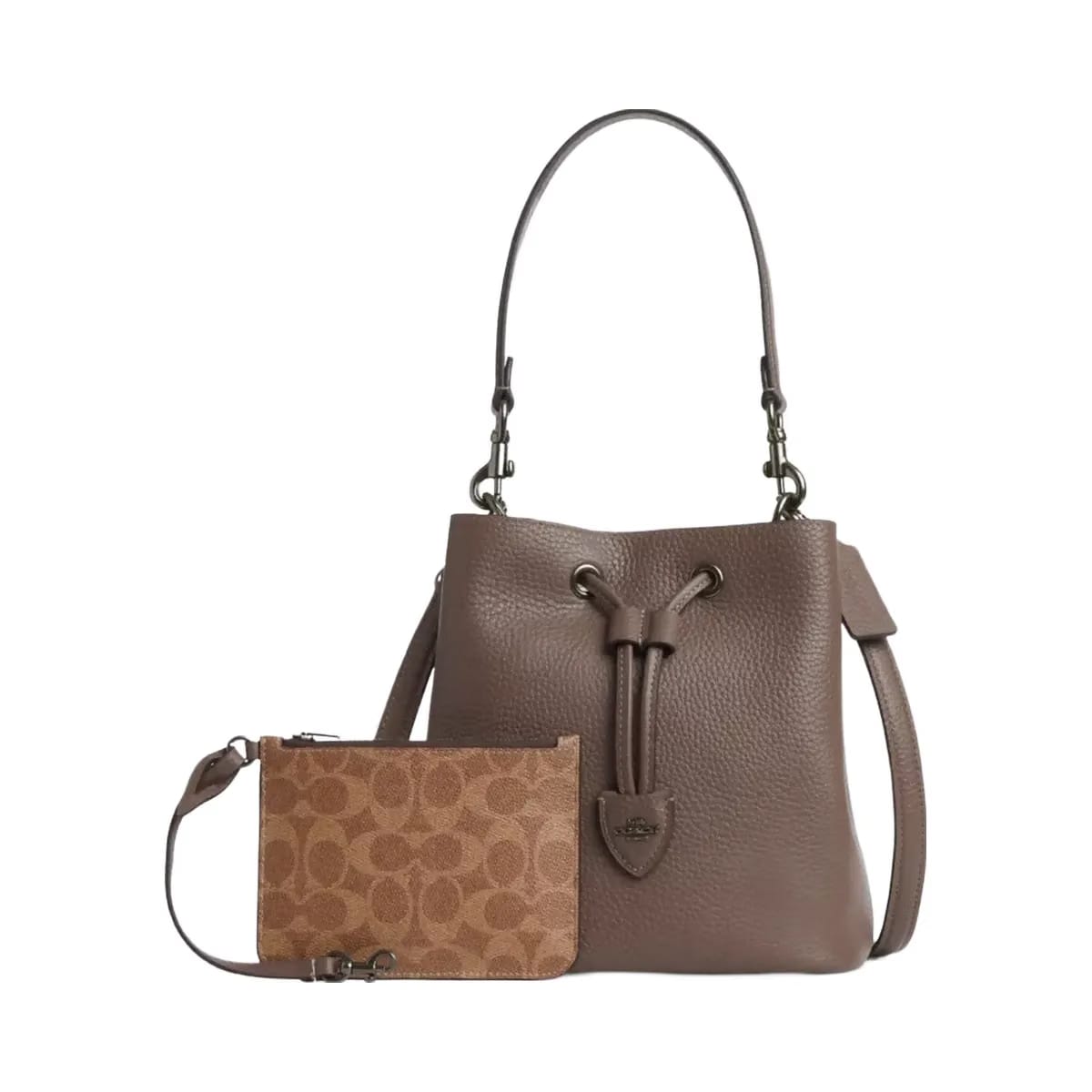 Coach Rowan Bucket Bag in Gunmetal Dark Stone