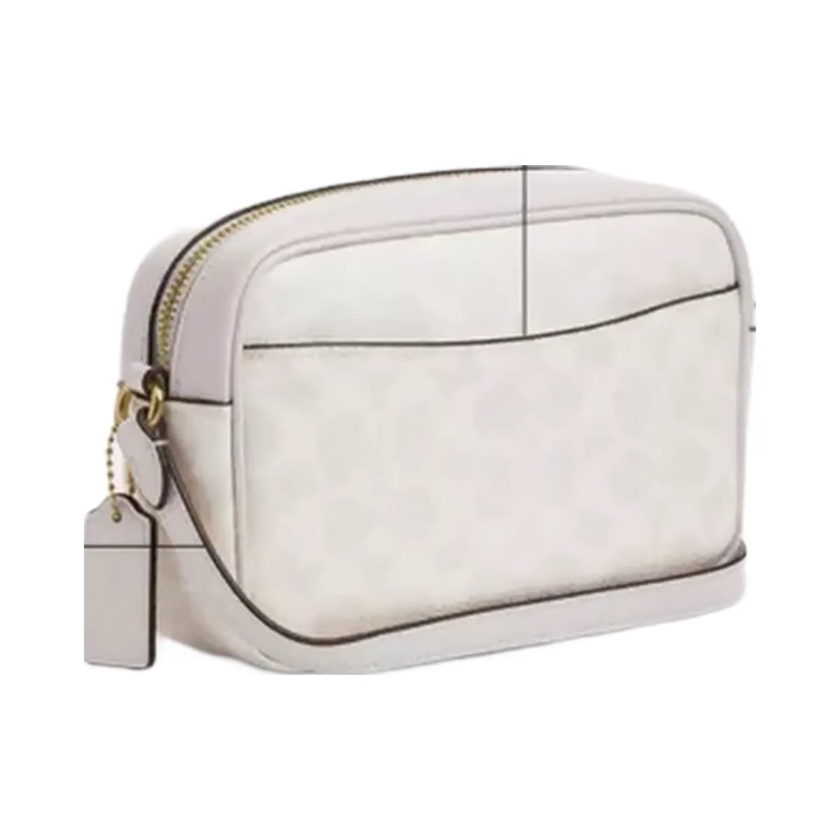 Coach Mini Jamie Camera Bag In Signature Canvas in Gold White Chalk