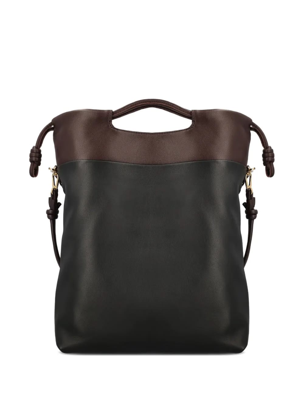 chain-detail leather shoulder bag