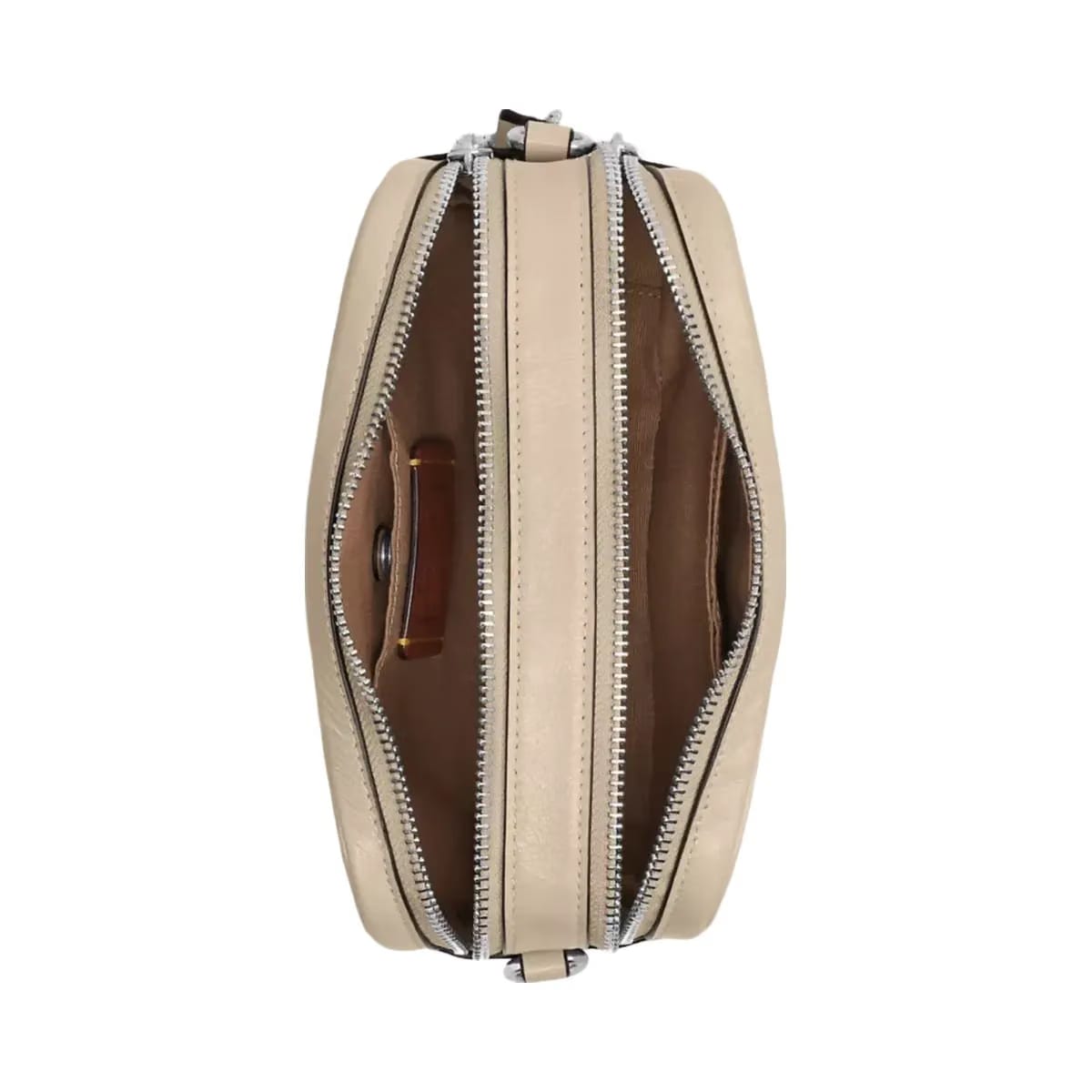 Coach Mini Carey Crossbody Bag in Silver Ivory