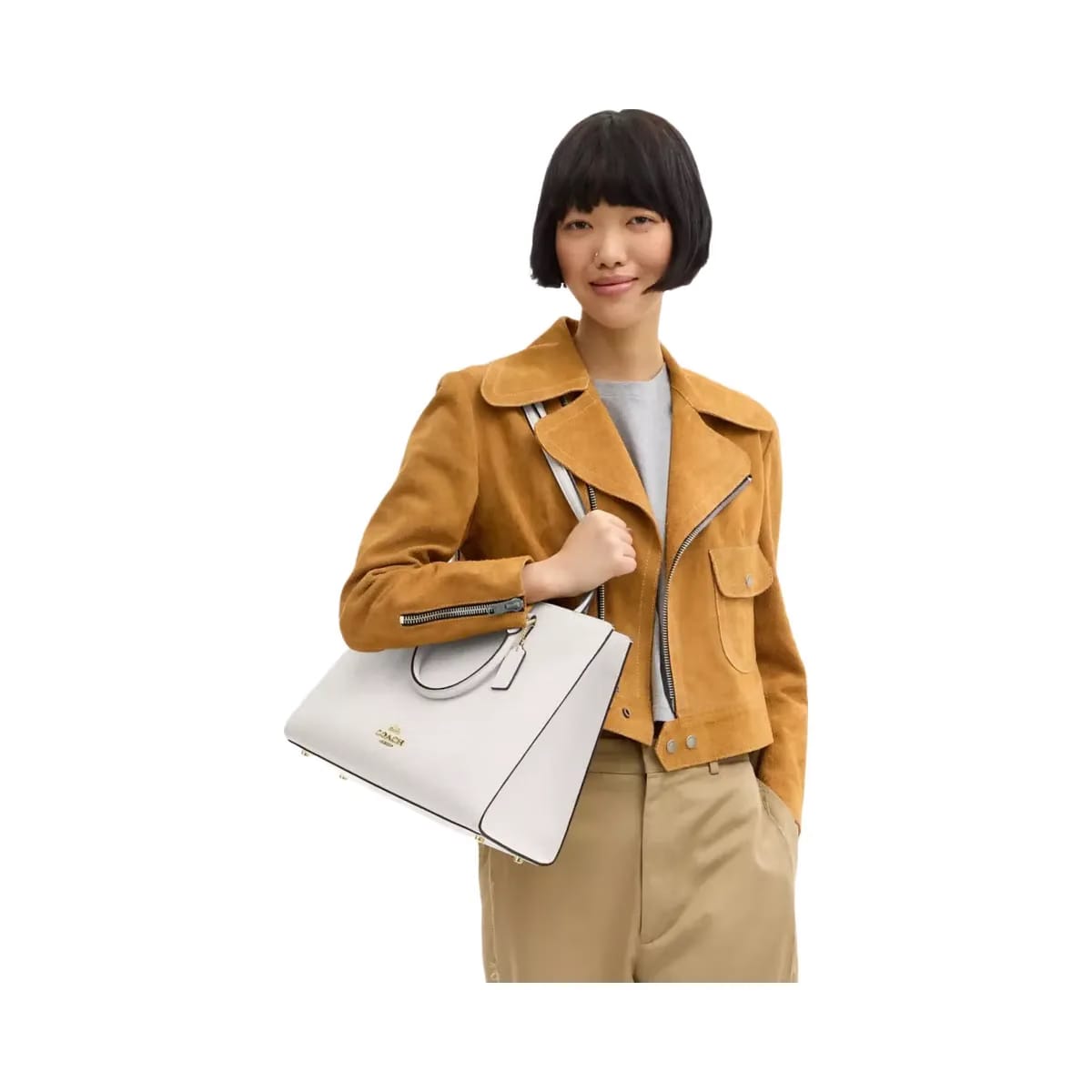 Coach Maggie Tote Bag in Gold Chalk