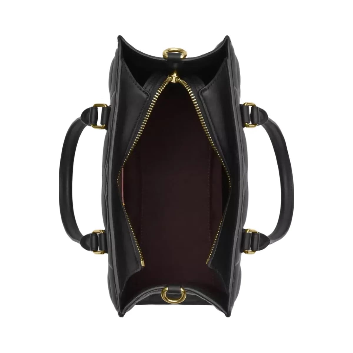 Coach Maggie Small Tote Bag In Signature Leather in Gold Black