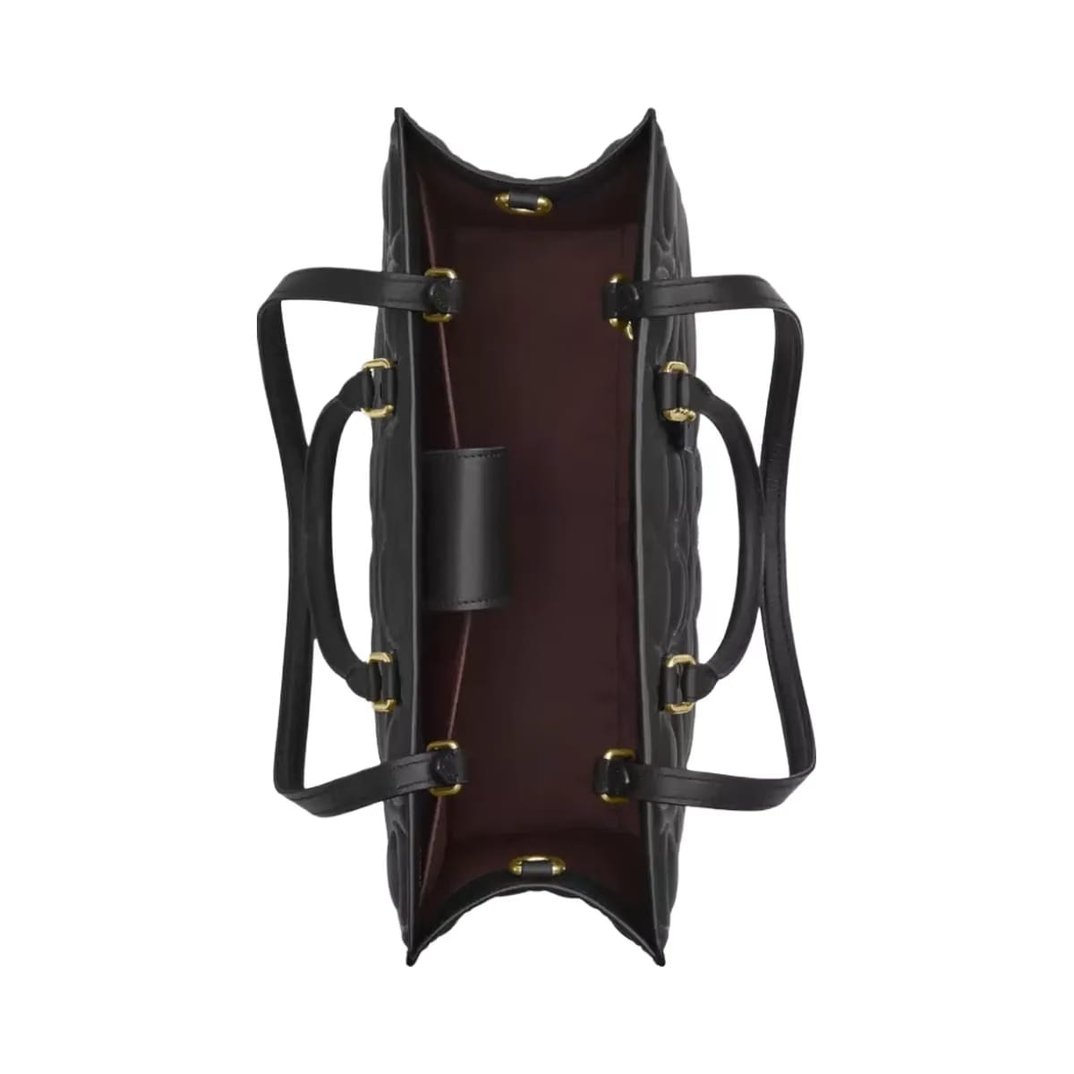 Coach Maggie Tote Bag In Signature Leather in Gold Black