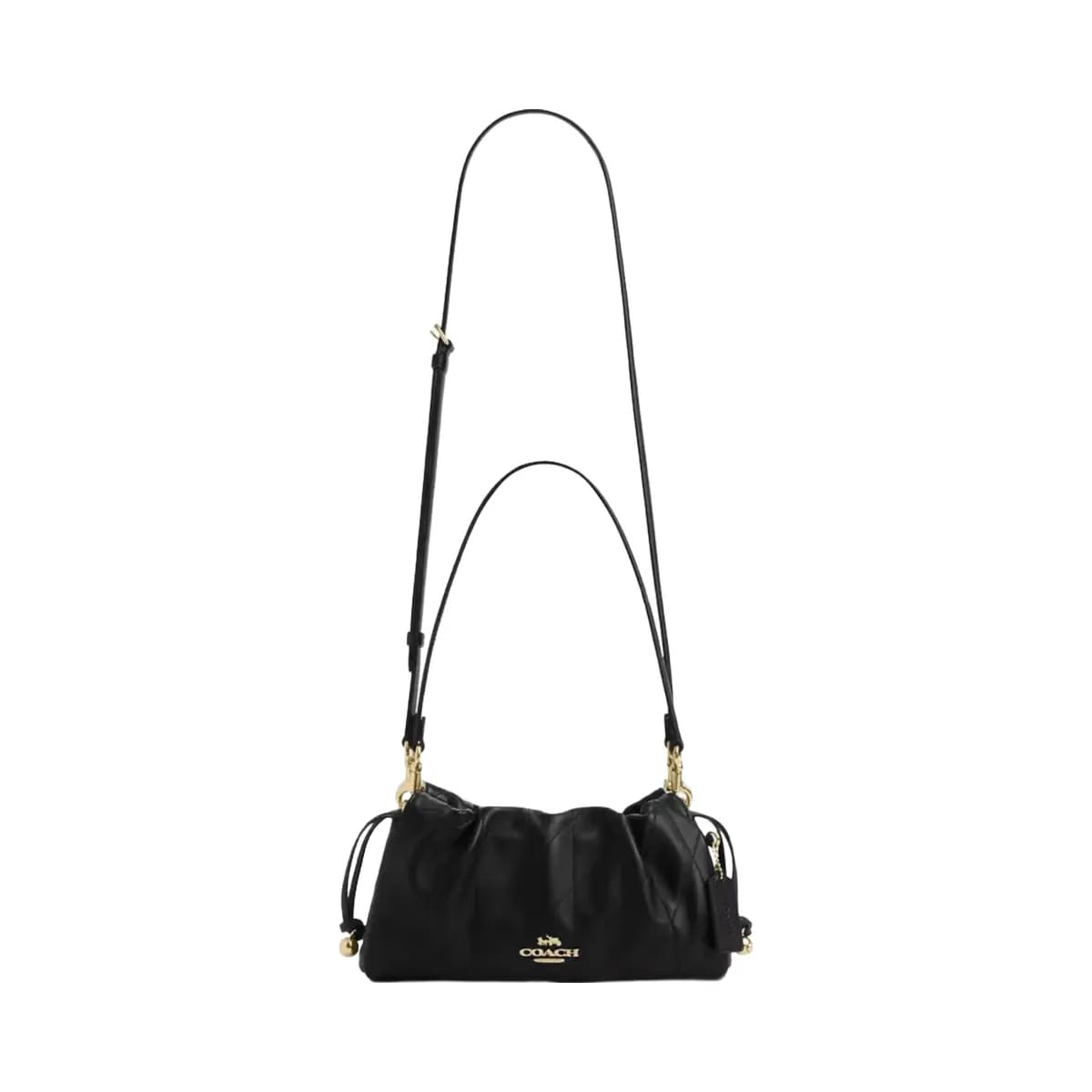 Coach Faye Shoulder Bag With Quilting in Gold Black