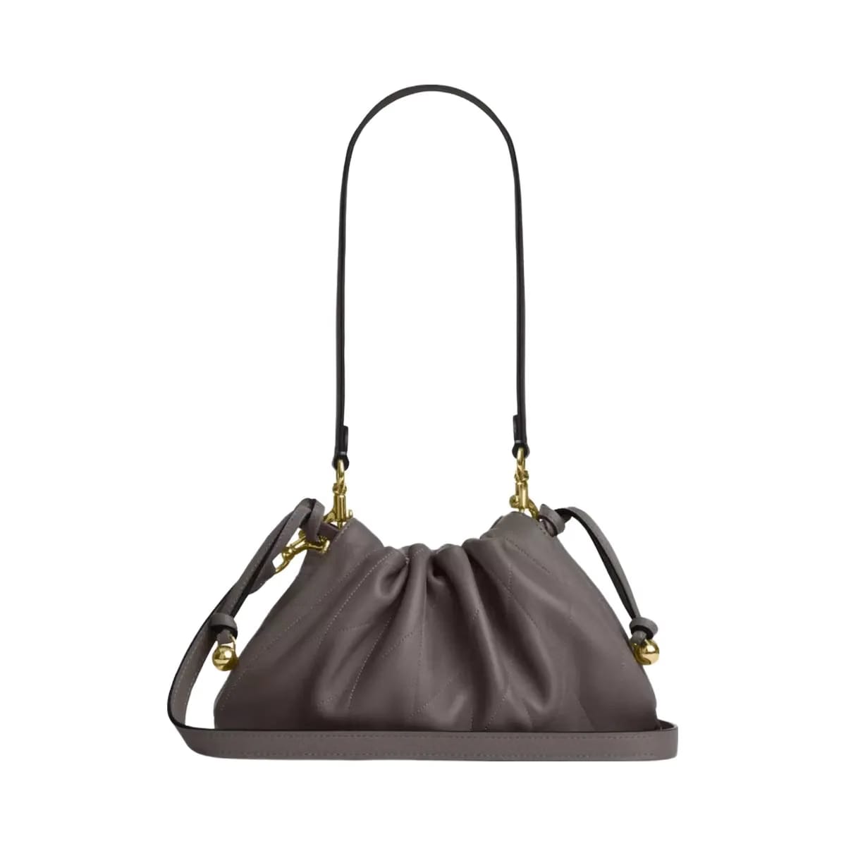 Coach Faye Shoulder Bag With Quilting in Gold Slate