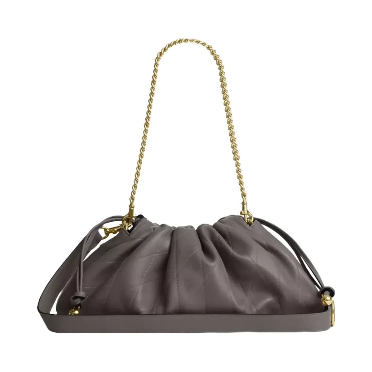 Coach Faye Large Shoulder Bag With Quilting in Gold Slate