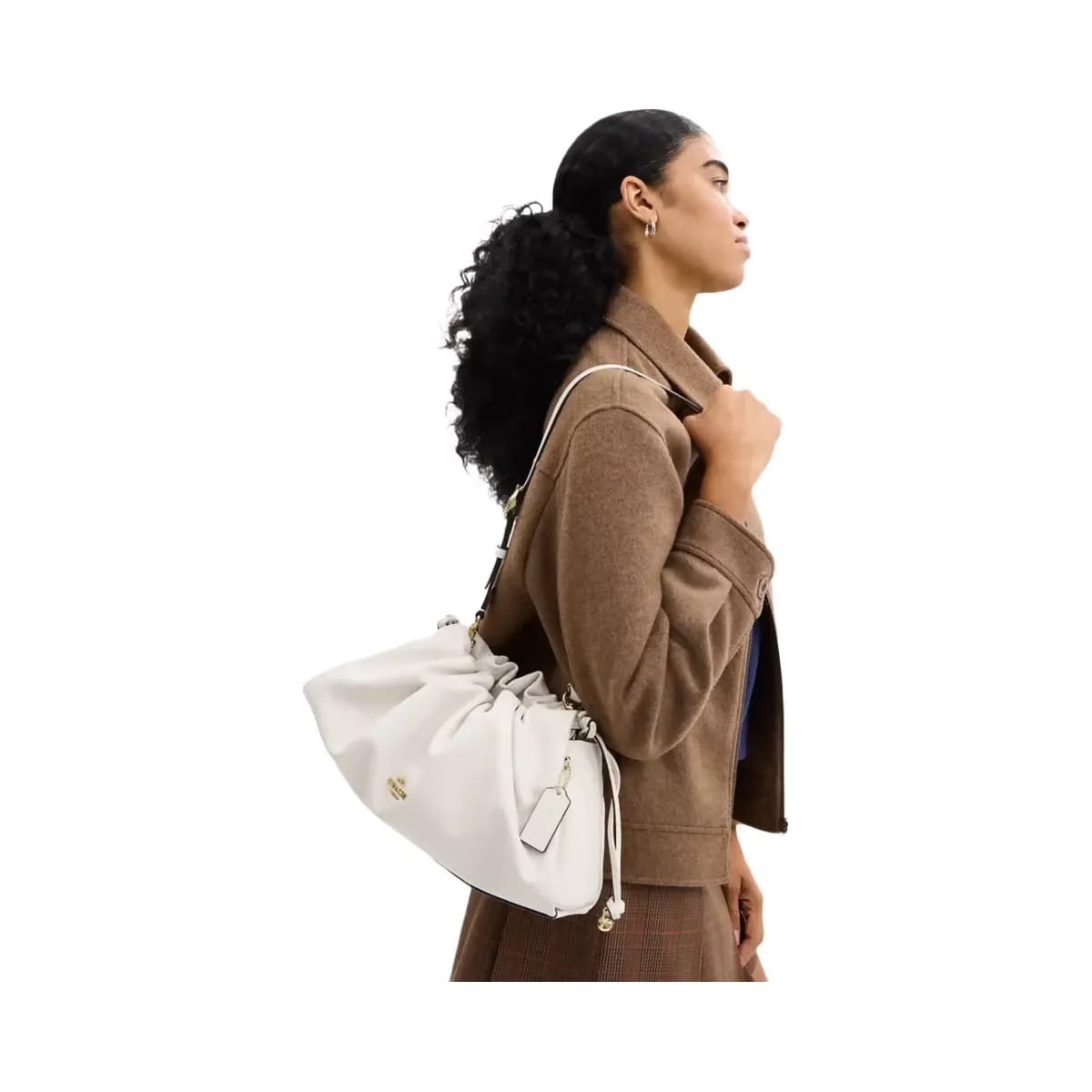 Coach Faye Large Shoulder Bag in Gold Chalk