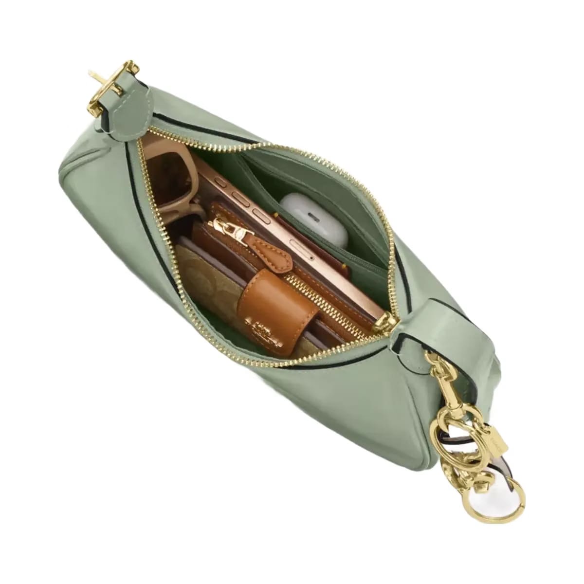 Coach Emily Shoulder Bag in Gold Light Pistachio